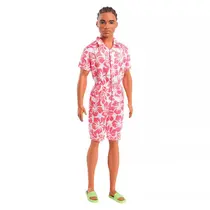 Boneco Ken Fashionista Negro com Macacão Coral Havaiana 235 DWK44 HYT99 - Mattel Boneco Ken Fashionista Negro com Macacão Coral Havaiana 235 DWK44 HYT99 - Mattel