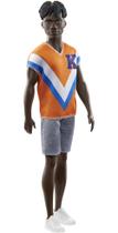 Boneco Ken Fashionista - Regata Laranja - Negro - 203 - Mattel