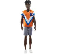 Boneco Ken Fashionistas 203 Cabelo Preto Camiseta Laranja Esportiva - Mattel