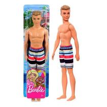 Boneco Ken Loiro Fashion Praia Verão - Bermuda Listrada - Namorado Da Boneca Barbie - Mattel