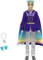 Boneco Ken Transformação Príncipe/Sereio, 2 Looks e Acessórios, Idade 3-7, Loiro, 12' - Dreamtopia - Barbie