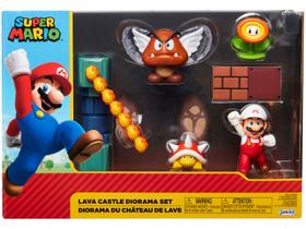 Boneco Lava Castle Super Mario com Acessórios