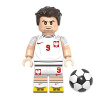 Boneco lewandowski jogador futebol polonia copa do mundo fifa bloco de montar