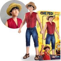 Boneco Luffy One Piece 46 cm Articulado Vinil Netflix Boneco Luffy One Piece 46 cm Articulado Vinil Netflix