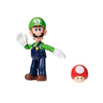 Boneco Luigi Super Mario 10 Cm + Super Cogumelo Sunny - 4200