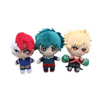 Boneco Lzuku Green Valley 3 Peças 10CM Hero Academy Desenho Animado Pelúcia Masculino Feminino