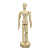 Boneco Manequim Articulado De Madeira 20 Cm