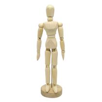 Boneco Manequim Articulado De Madeira 30 Cm