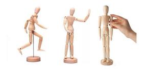 Boneco Manequim De Madeira Articulado Desenho Modelagem