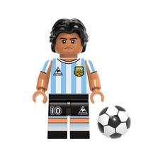 Boneco maradona jogador de futebol argentina copa do mundo fifa bloco de montar