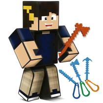Boneco Marcelo Drv Jogo Mine Articulado Youtuber Gamer Craft