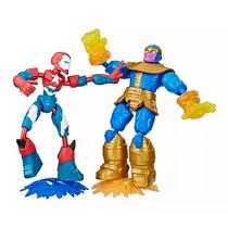 Boneco Marvel Avengers Bend And Flex Iron Patriot vs Thanos E9197 - Hasbro