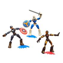 Boneco Marvel Avengers Bend And Flex Taskmaster vs Iron Man & Captain America E9198 - Hasbro
