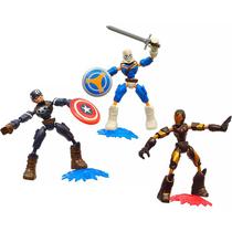Boneco Marvel Avengers Bend And Flex Taskmaster vs Iron Man e Captain America E9198 - Hasbro