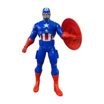 Boneco Marvel Capitão América 22cm Super Herói dos Vingadores Articulado