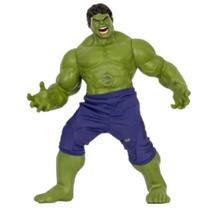 Boneco marvel gigante hulk 50cm articulado falas e sons