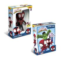 Boneco Marvel Miles Morales Gigante 45cm Mimo Toys com Articulações Linha Spidey and Amazing Friends