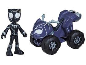 Boneco Marvel Spidey and His Amazing Friends - Pantera Negra e Quadriciclo Pantera Hasbro