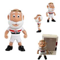 Boneco Mascote Santo Paulo São Paulo FC Oficial 12cm Colecionável FutToy em Vinil com Design Detalhado