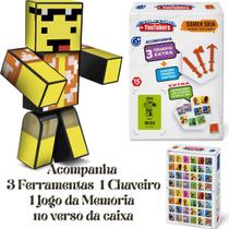 Boneco Mel 15cm Gamer Skin Com 3 Ferramentas 1 Chaveiro Algazarra Brinquedos