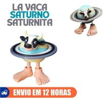 Boneco Meme La Vaca Saturno Saturnita Articulado para Decoração Geek em 3D Brainrot Italiano