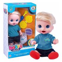Boneco Menino Comidinha Babys Collection Come e Faz Caquinha Super Toys 357