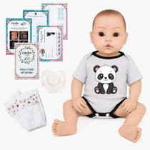 Boneco Menino Reborn Carequinha Com Kit Acessórios Infantil
