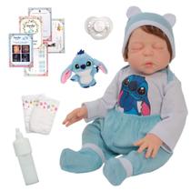 Boneco Menino Stitch com Fraldas e Pelúcia Fofinha