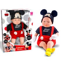 Boneco Mickey Bebê na Caixa c/ Chupeta e Certidão Nascimento