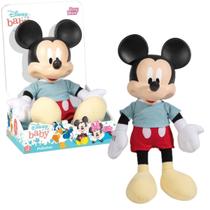 Boneco Mickey Mouse Disney Fofinho Baby Pelúcia Bebê 32cm Brinquedo Infantil Novabrink