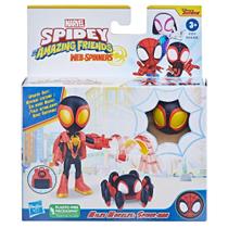 Boneco Miles Morales e Trace Web Spinner - Spidey e seus Amigos Espetaculares F7257 Hasbro