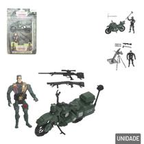 Boneco Militar com Acessórios 04 Peças - Tudo em Caixa Boneco Militar com Acessórios 04 Peças - Tudo em Caixa