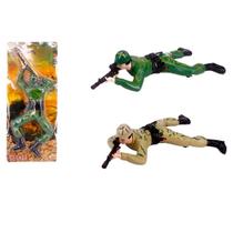 Boneco Militar Rastejante A Pilha