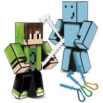 Boneco Mine Kit Youtubers Cadres E Problems 35cm 2un Craft Boneco Mine Kit Youtubers Cadres E Problems 35cm 2un Craft