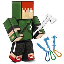 Boneco Mine Robin Hood Familia Arqueira Youtuber Gamer Craft
