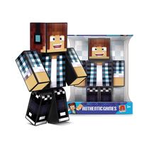 Boneco Minecraft Authentic Games 25cm Streamers Articulado Colecionável Algazarra