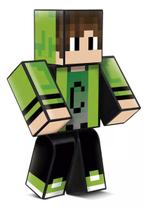 Boneco Minecraft Cadres Médio Youtuber Gamer 25cm