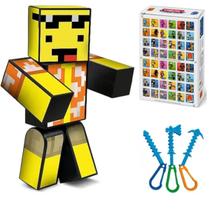 Boneco minecraft mel streamer 25cm youtuber gamer articulado