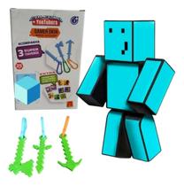 Boneco Minecraft Problems Original Gamer Jogo 25cm+