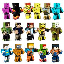 Boneco Minecraft Turma Problems 25cm Gamer Youtuber Original - Algazarra