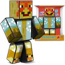Boneco Minecraft ZÉ Galo Problems SKIN Gamer 25CM - ALGAZARRA Brinquedos
