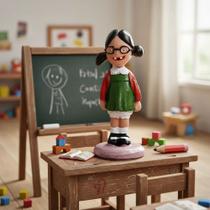 Boneco Miniatura Chiquinha Turma Do Chaves Resina Premium Boneco Miniatura Chiquinha Turma Do Chaves Resina Premium