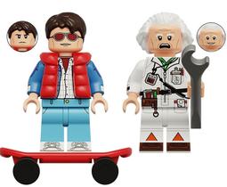 Boneco Minifigura De Volta para o Futuro Marty Mcfly e Doc Brown Boneco Minifigura De Volta para o Futuro Marty Mcfly e Doc Brown