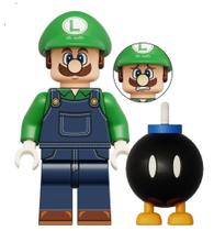 Boneco Minifigura Luigi - Mario Bros