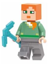 Boneco Minifigure Blocos De Montar Alex Minecraft - Mega Block Toys