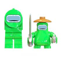 Boneco Minifigure Blocos De Montar Among Us Green
