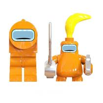 Boneco Minifigure Blocos De Montar Among Us Orange