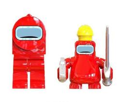 Boneco Minifigure Blocos De Montar Among Us Red