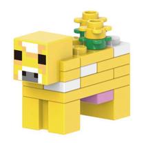 Boneco Minifigure Blocos De Montar Cow Flower Minecraft