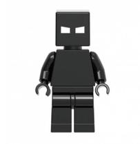 Boneco Minifigure Blocos De Montar Minecraft Skin Black - Mega Block Toys
